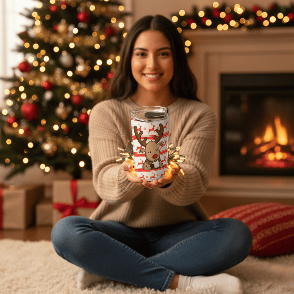 RENO COCOA TERMO NAVIDEÑO 450 ML 2
