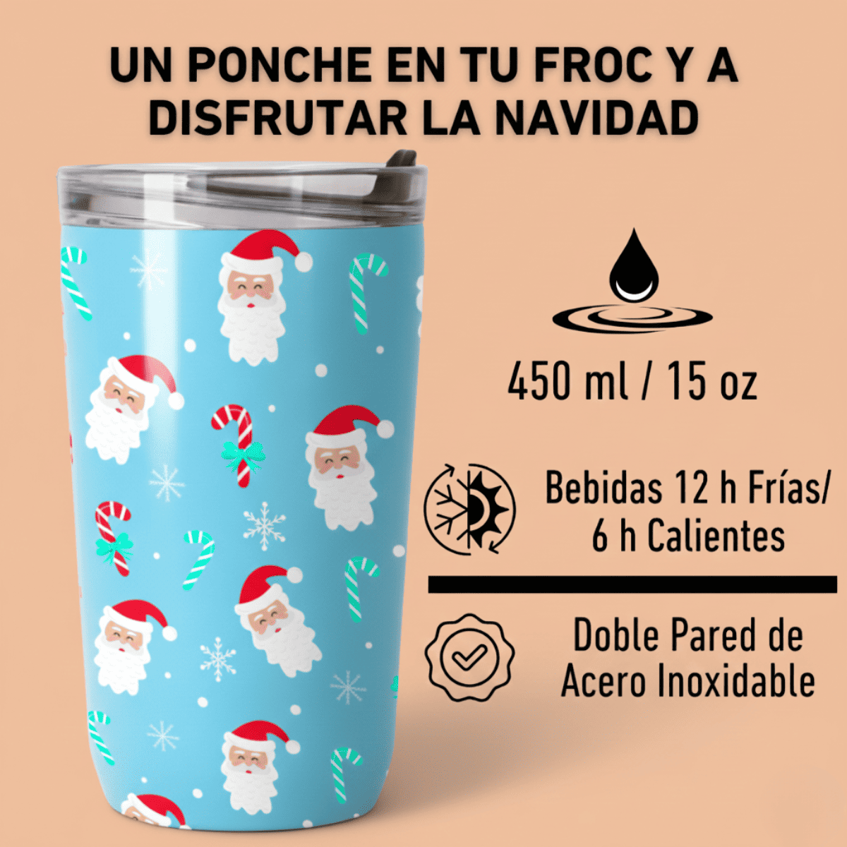 SANTA & BOWS - LAKE EDITION 450 ML TERMO NAVIDEÑO 3