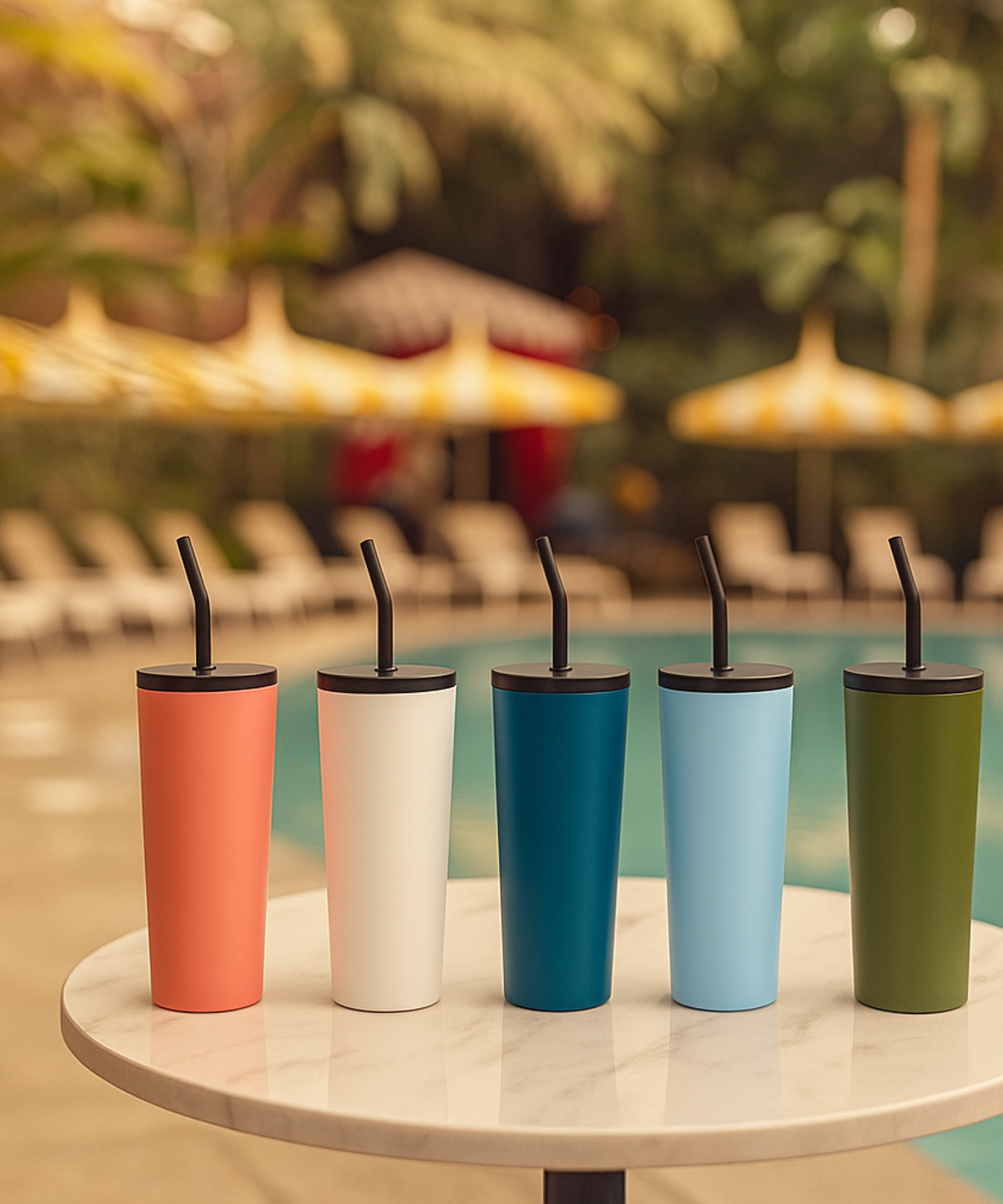 THE SEA TERMO CON POPOTE INOXIDABLE Y LIMPIADOR ANTIDERRAPANTE FROC