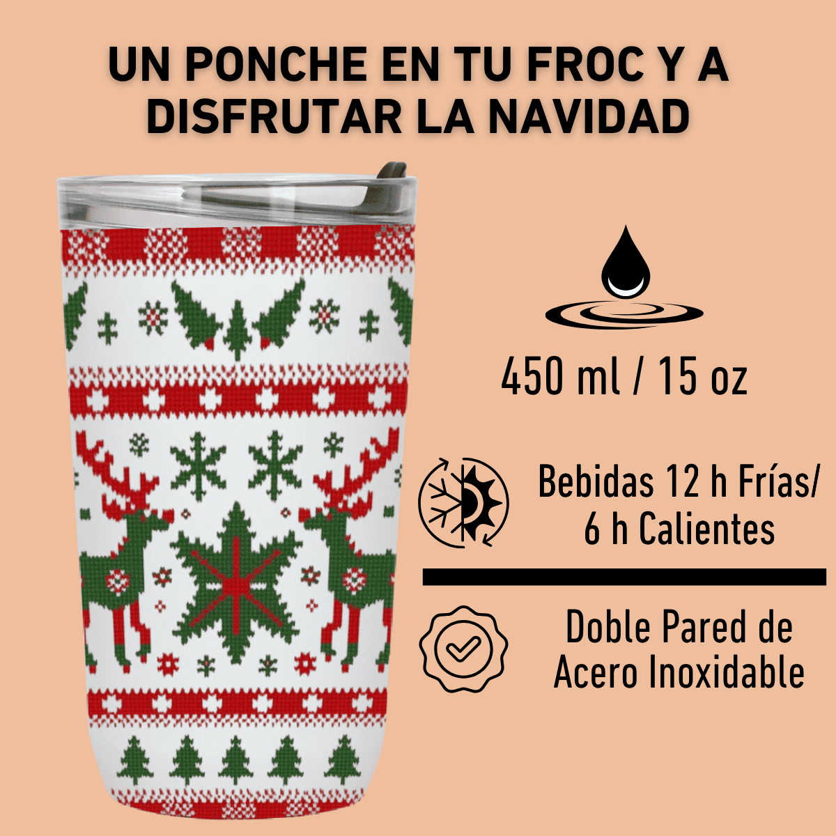 UGLY SWEATER TERMO NAVIDEÑO 450 ML 4