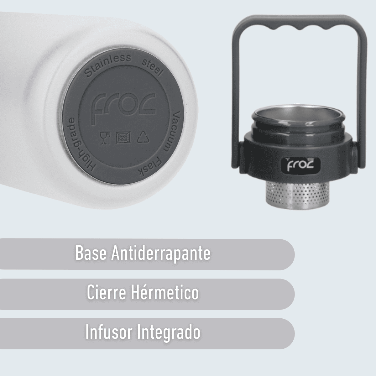 THE RIVER: TERMO CON INFUSOR Y CIERRE HERMÉTICO 800 ML - My Froc