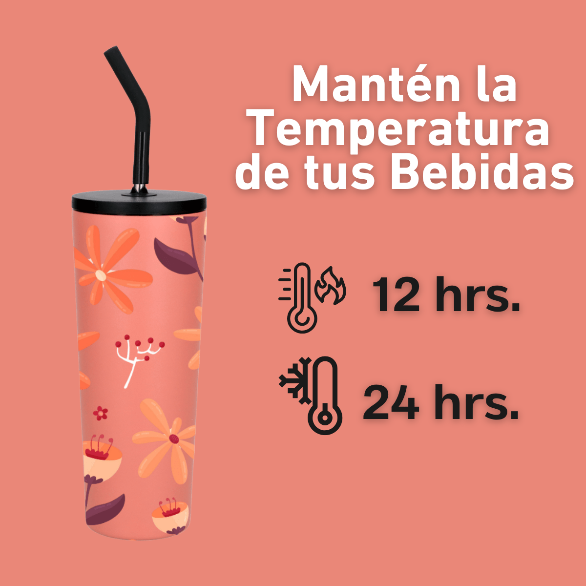 THE SEA FLOWERS POP - TERMO CON ESTILO FLORAL 650 ML - My Froc