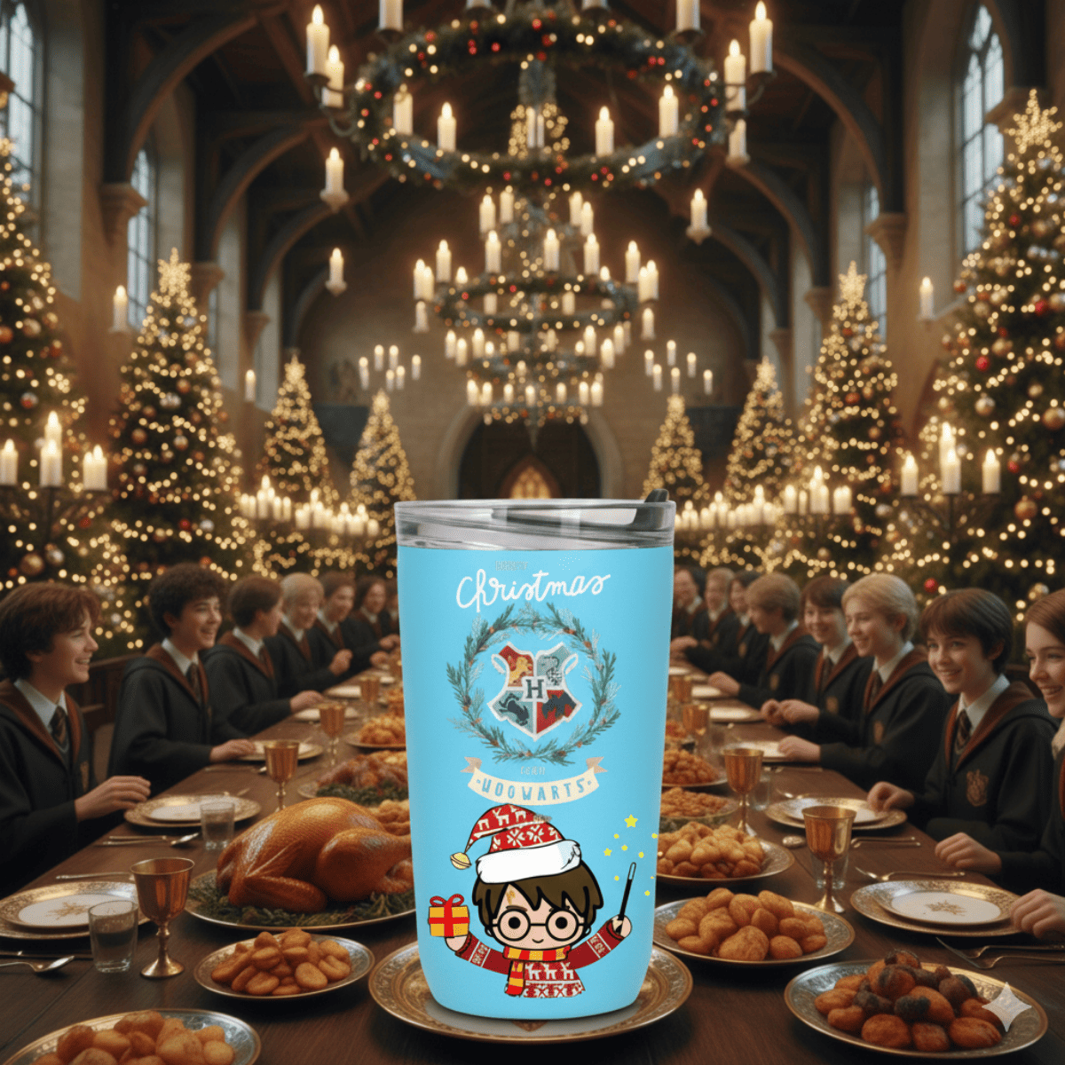 CHRISTMAS FROM HOGWARTS  TERMO NAVIDEÑO 450 ML 5