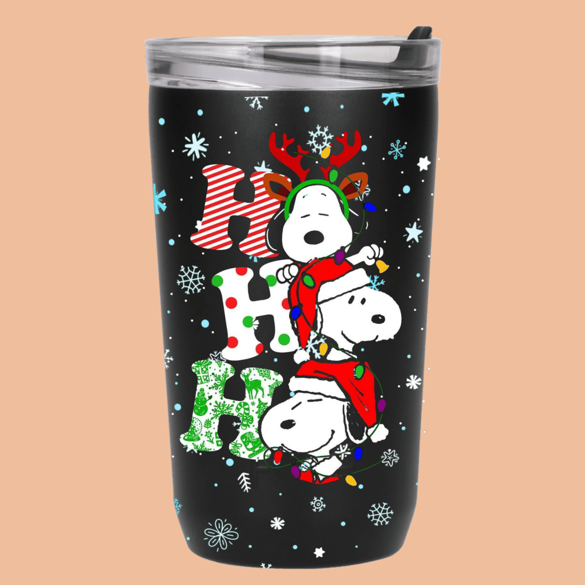HO HO SNOOPY  TERMO NAVIDEÑO 450 ML