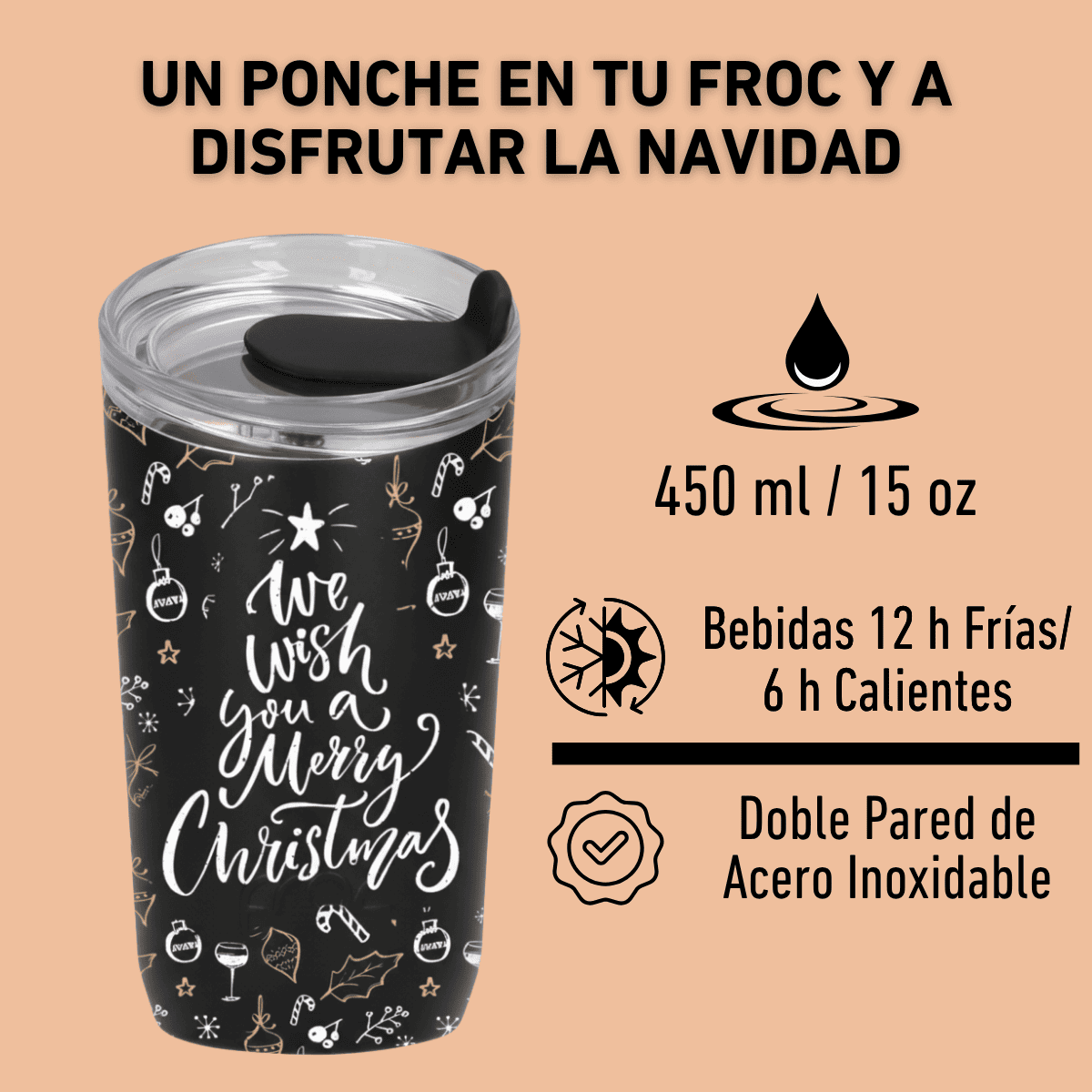 MERRY CLASIC TERMO NAVIDEÑO 450 ML 4