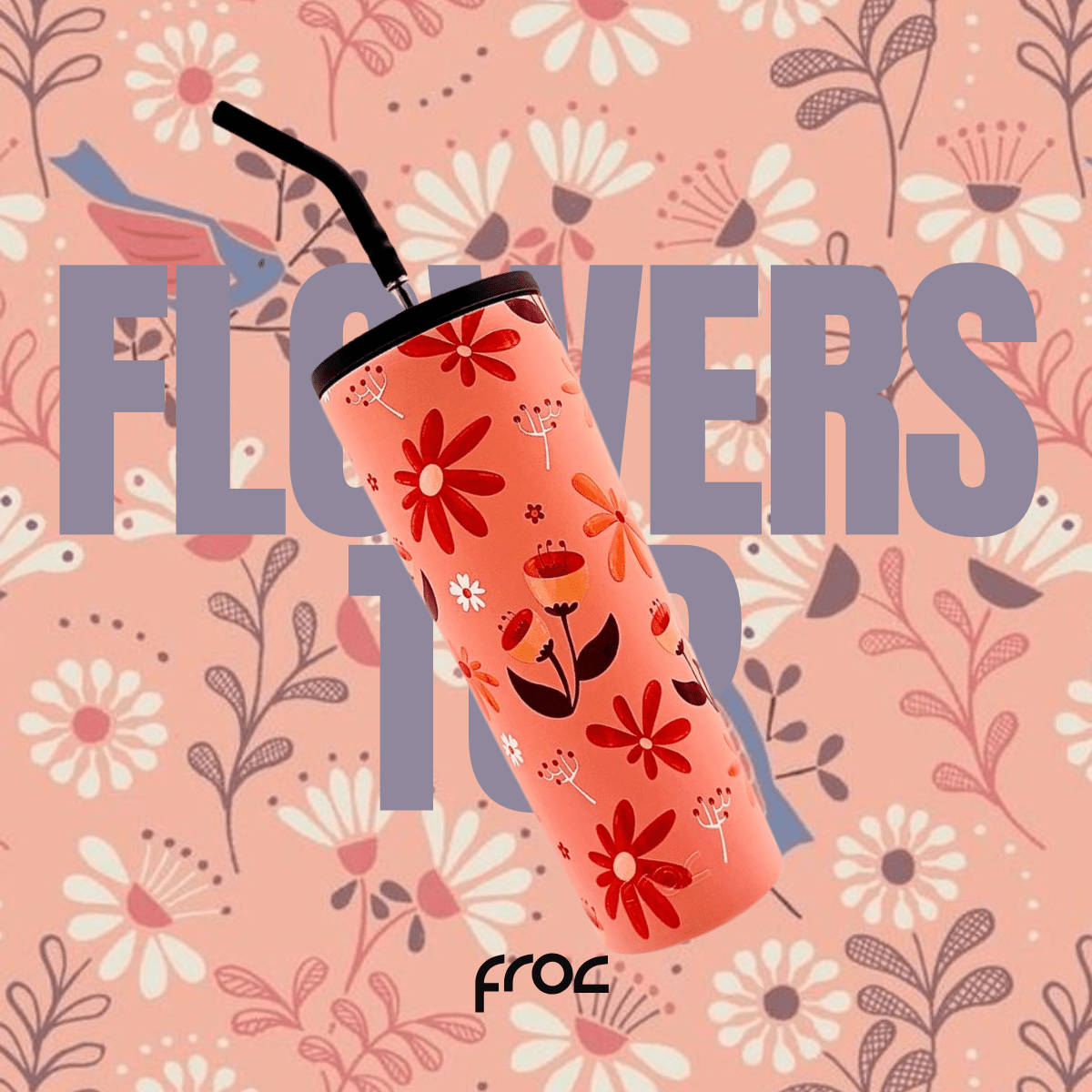 THE SEA FLOWERS POP - TERMO CON ESTILO FLORAL 650 ML - My Froc